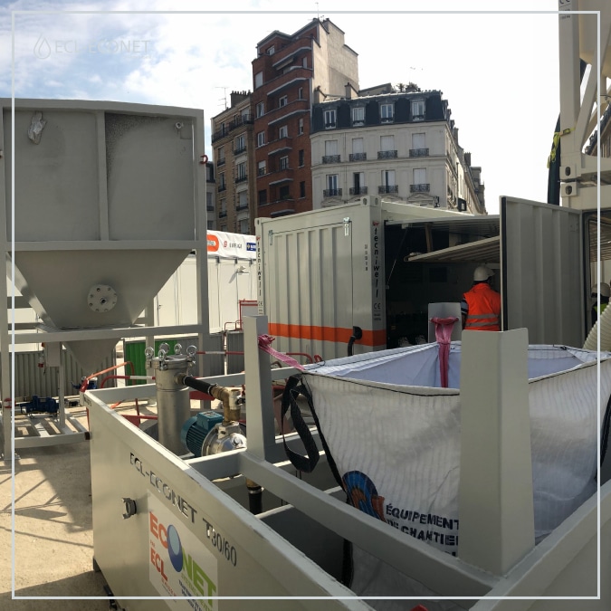 Dans la continuité de notre partenariat, le projet EOLE a installé au début de ce mois d’août un décanteur TDL30 ainsi qu’une station de filtration et de traitement du pH T30/60 sur l’emprise MARCHE.