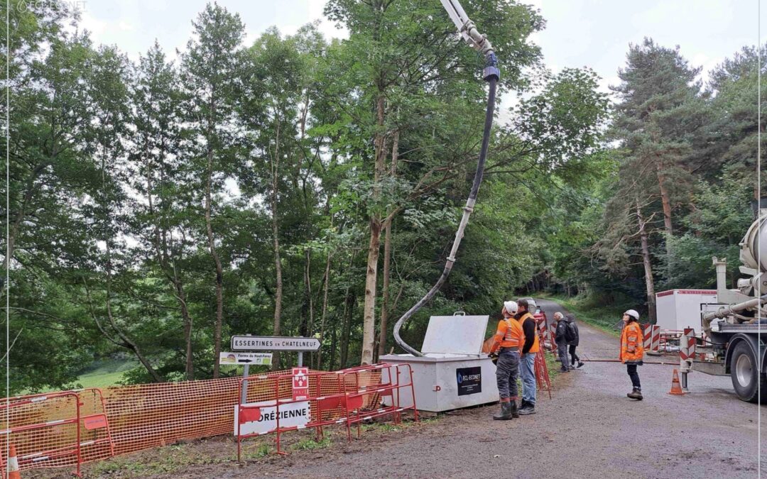 Chantier Eiffage GC Infra Linéaires // Roche en Forez 42